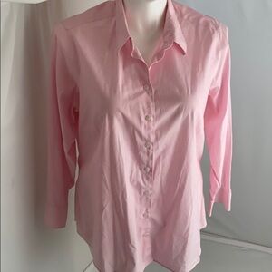 Eddie Bauer multicolor pink and white pin striped button down shirt 2x